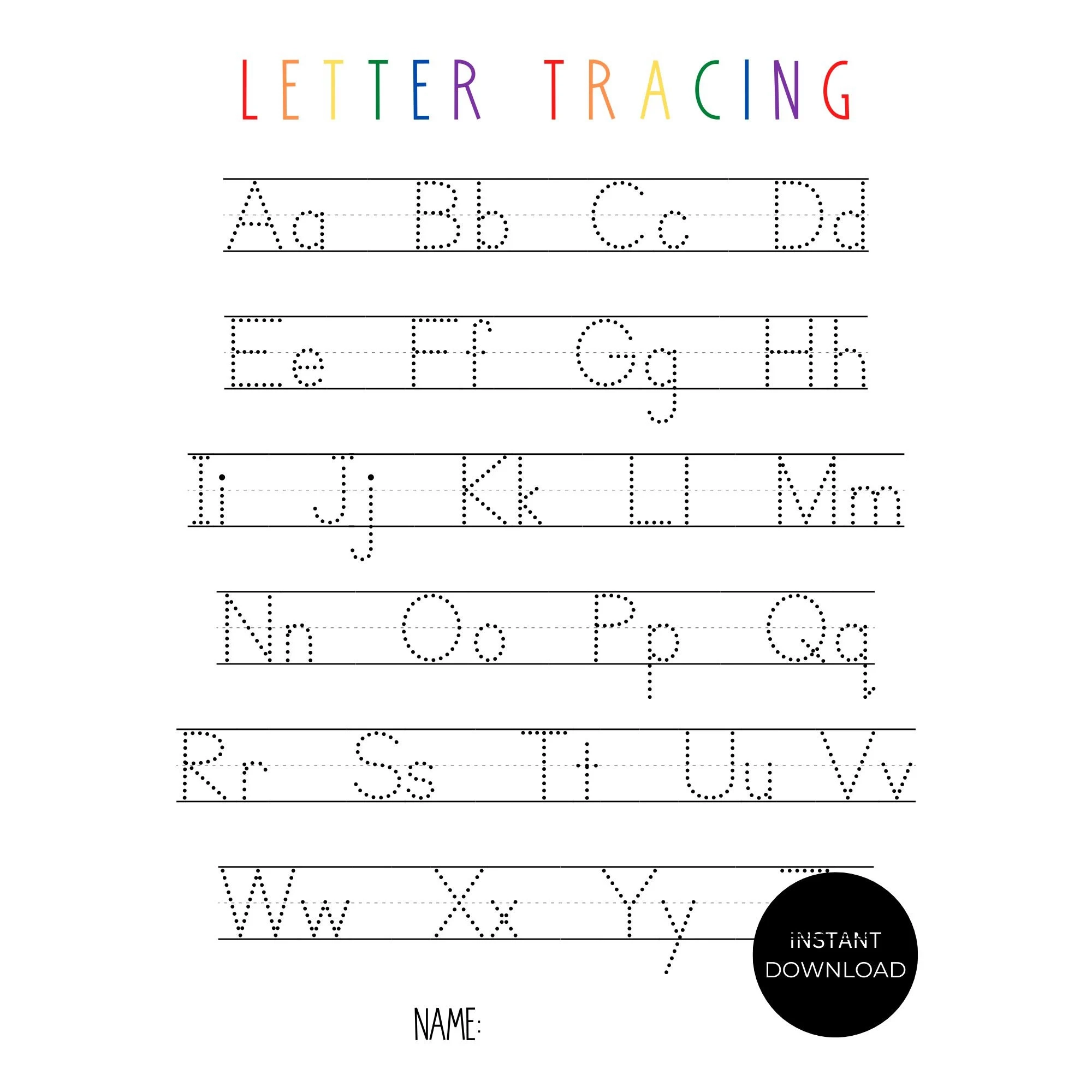 Printable Alphabet Tracing Worksheets Printable Alphabet Tracing Worksheets