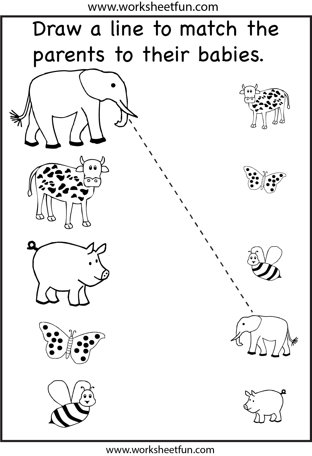 Animal Parents And Babies Match The Parents 2 Worksheets Animal Parents And Babies Match The Parents 2 Worksheets
