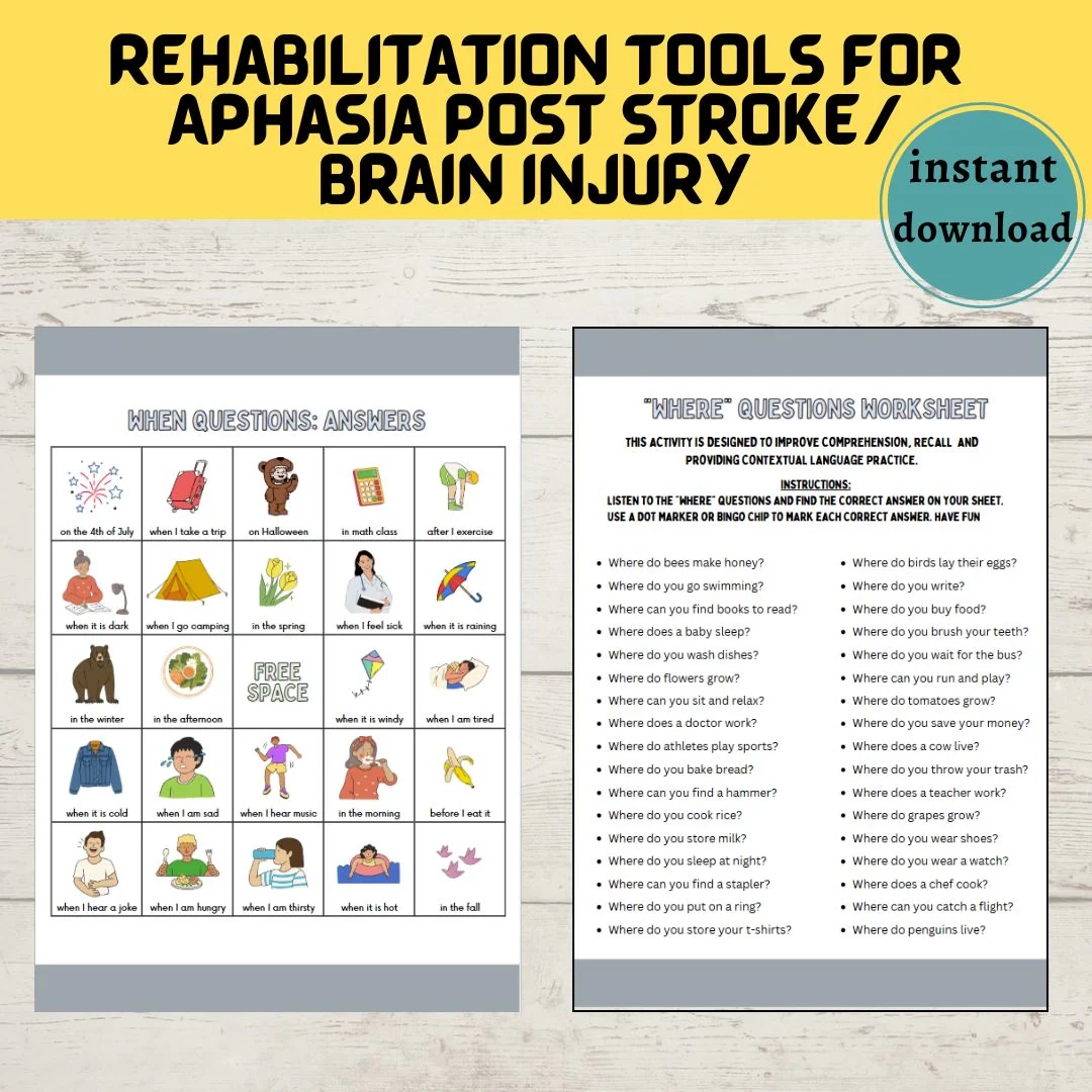 Aphasia Printable Worksheets Stroke Rehab Semantic Processing Head Aphasia Printable Worksheets Stroke Rehab Semantic Processing Head