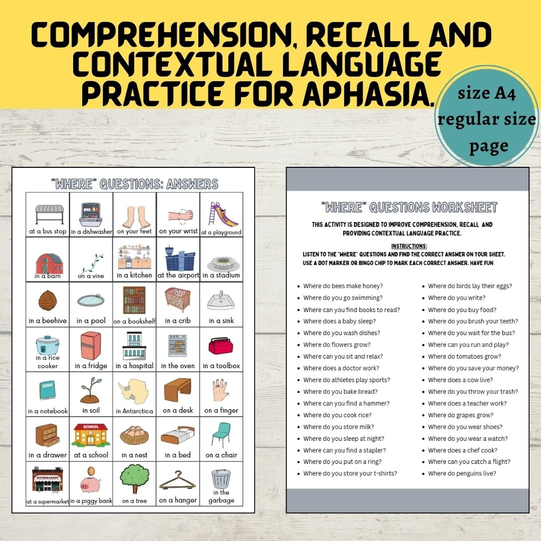 Aphasia Printable Worksheets Stroke Rehab Semantic Processing Head Aphasia Printable Worksheets Stroke Rehab Semantic Processing Head