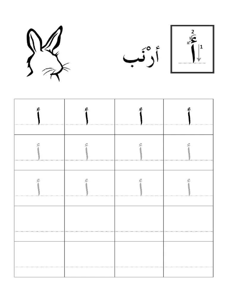 Arabic Alphabet Worksheet PDF Writing Collation Arabic Alphabet Worksheet PDF Writing Collation