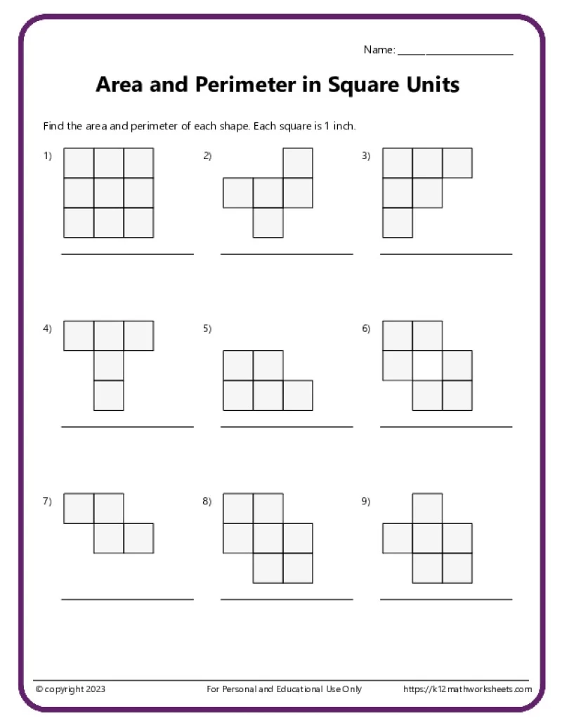 Free Printable Perimeter Worksheets Free Printable Perimeter Worksheets