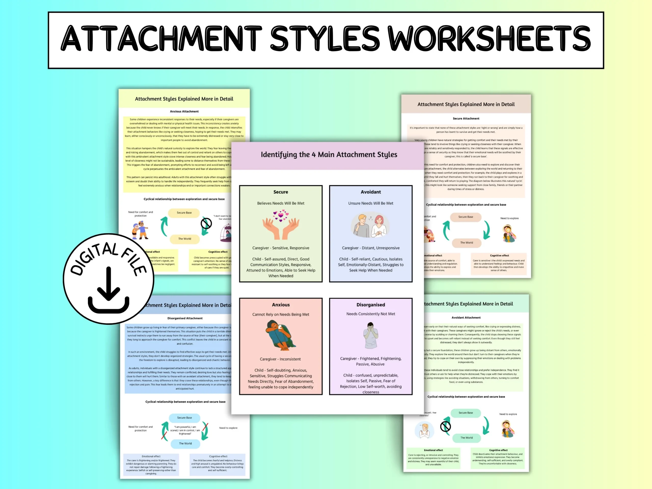Printable Attachment Theory Worksheets Printable Attachment Theory Worksheets