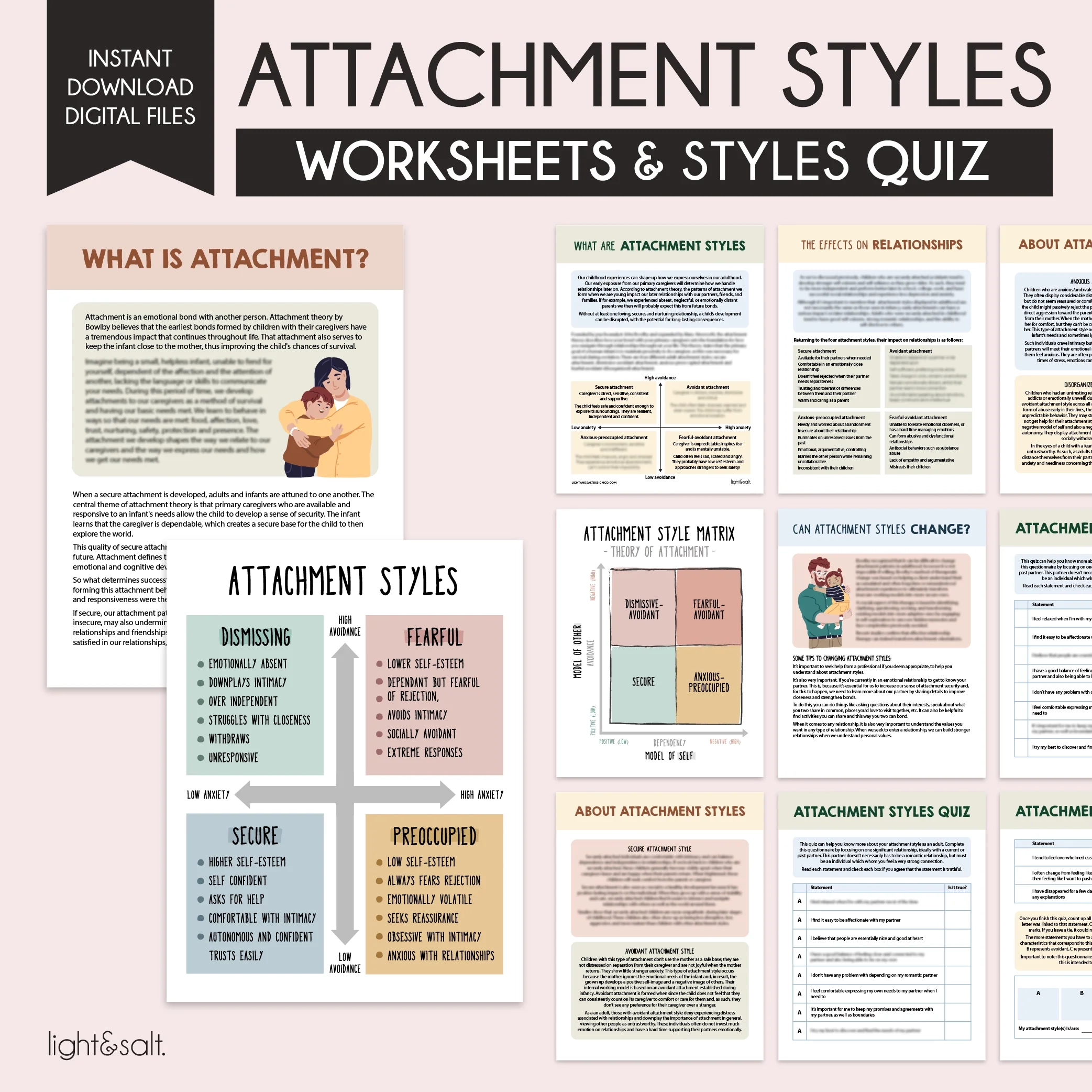 Attachment Styles Workbook And Quiz LightandSaltDesign Attachment Styles Workbook And Quiz LightandSaltDesign