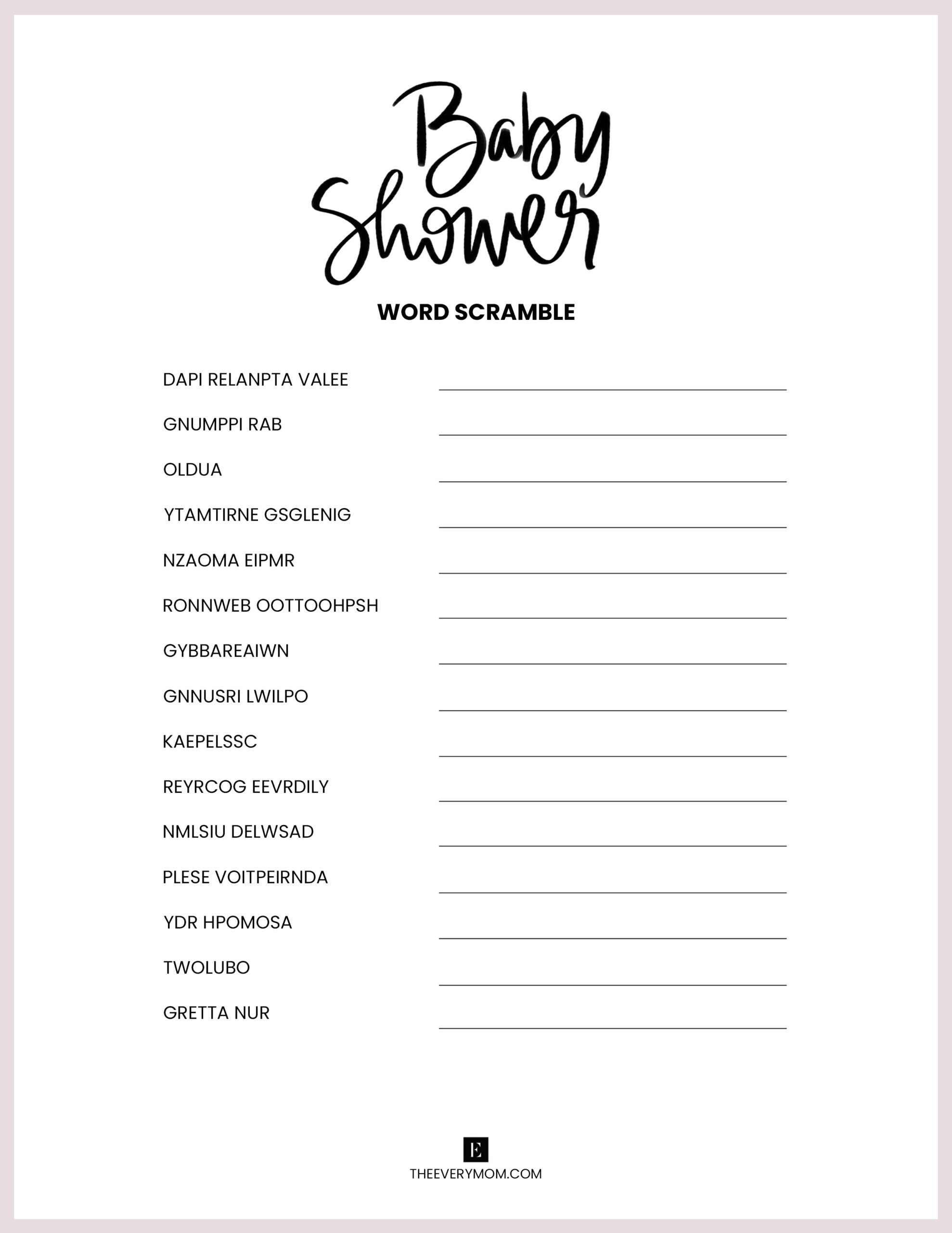 Baby Shower Games 20 Fun And Unique Baby Shower Activities Baby Shower Games 20 Fun And Unique Baby Shower Activities