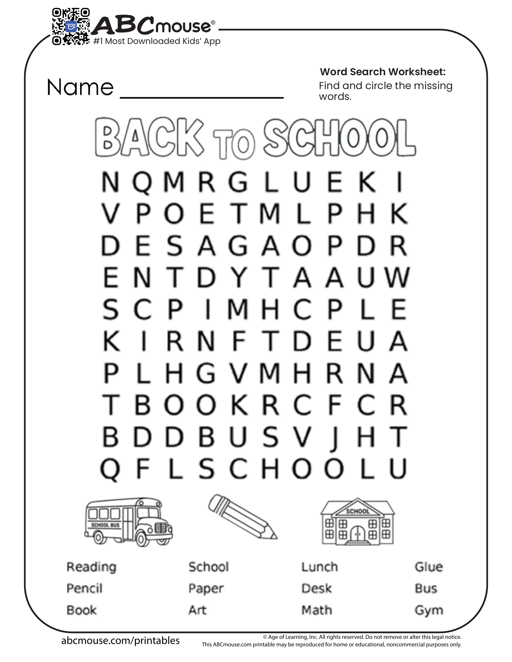 Back To School Worksheets For Kids ABCmouse Back To School Worksheets For Kids ABCmouse
