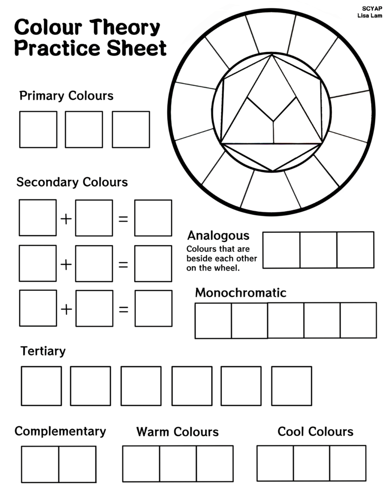 Basic Color Theory Printable SCYAP Worksheets Library Basic Color Theory Printable SCYAP Worksheets Library