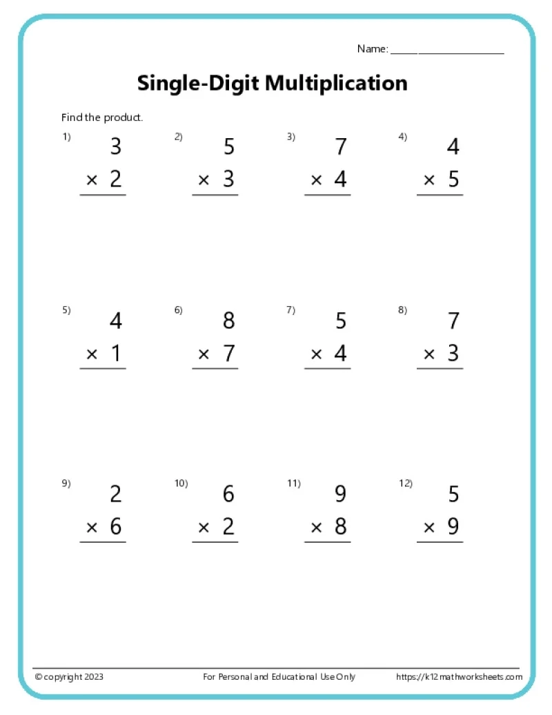 Multiplication Worksheets Printable 1 12 Multiplication Worksheets Printable 1 12