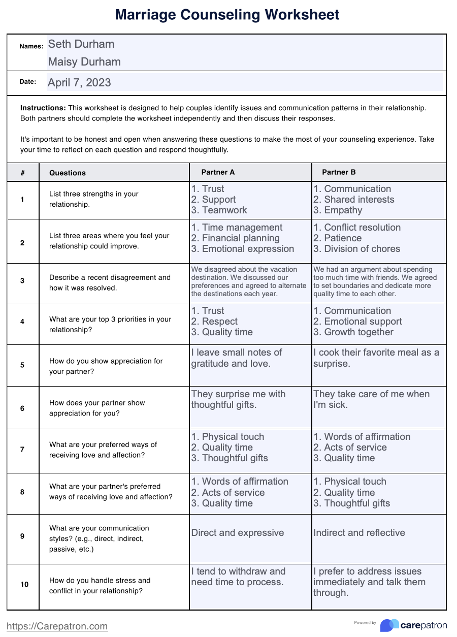 Free Printable Pre Marriage Counseling Worksheets Free Printable Pre Marriage Counseling Worksheets