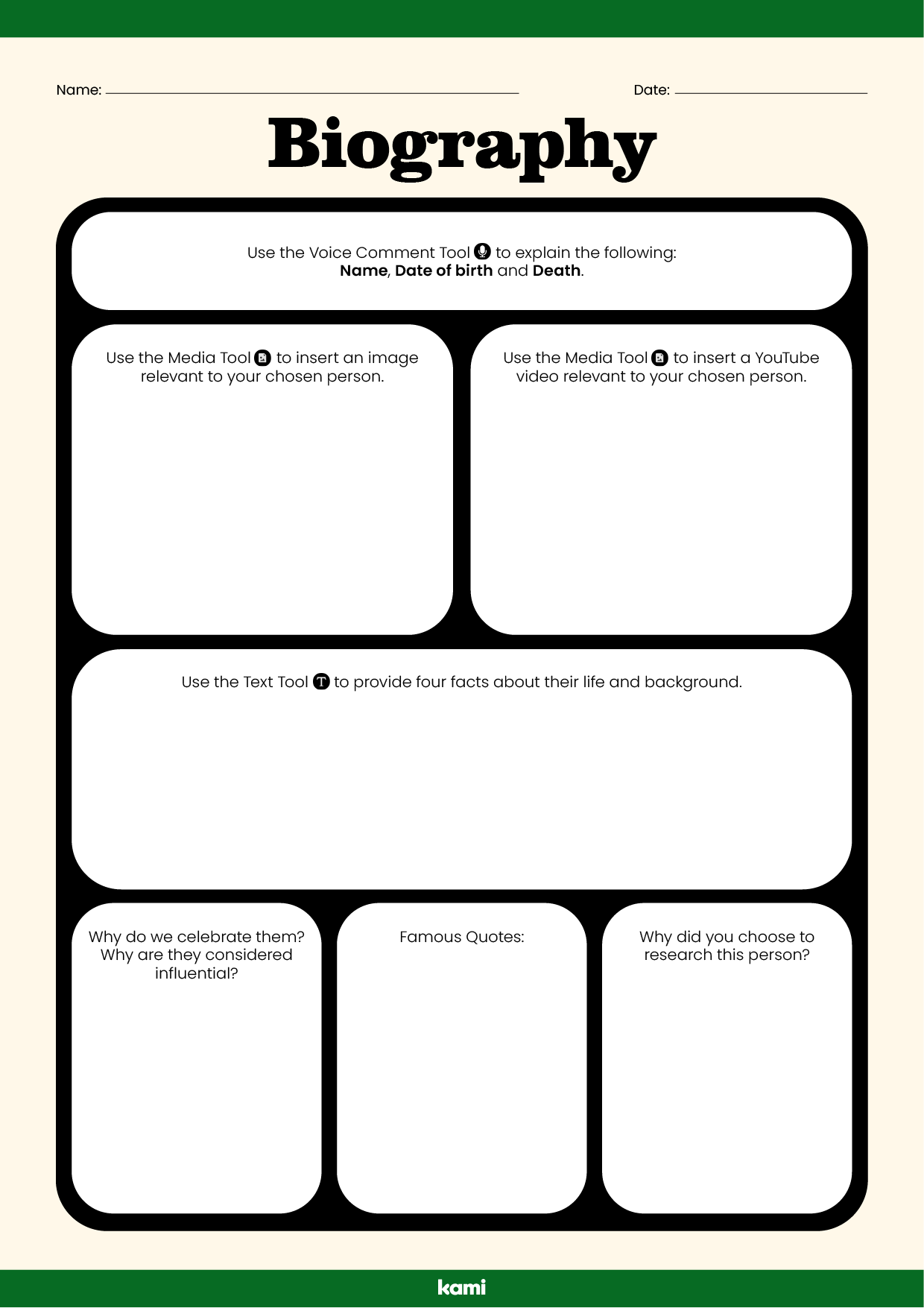 Free Printable Biography Worksheets Free Printable Biography Worksheets