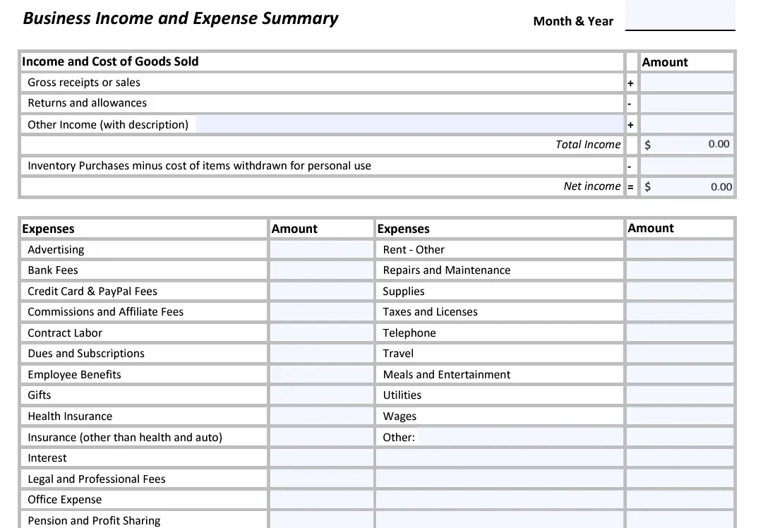 Business Expenses Worksheet Top 5 Free Templates Business Expenses Worksheet Top 5 Free Templates
