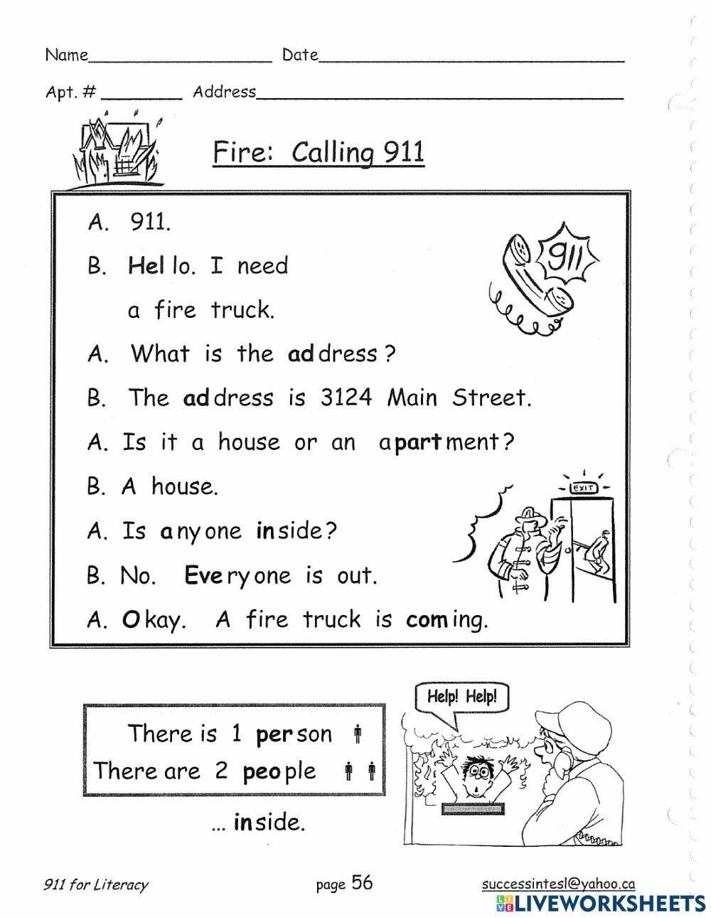 Call 911 Fire Worksheet Live Worksheets Worksheets Library Call 911 Fire Worksheet Live Worksheets Worksheets Library