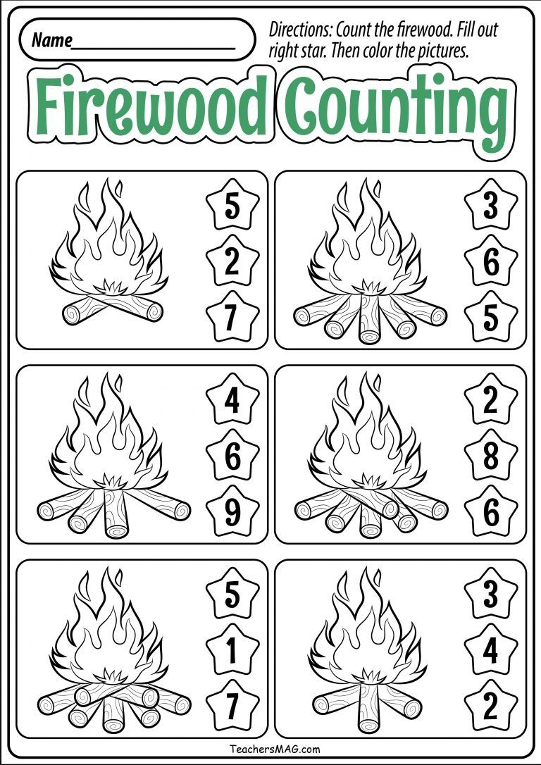 Free Printable Camping Worksheets For Preschool