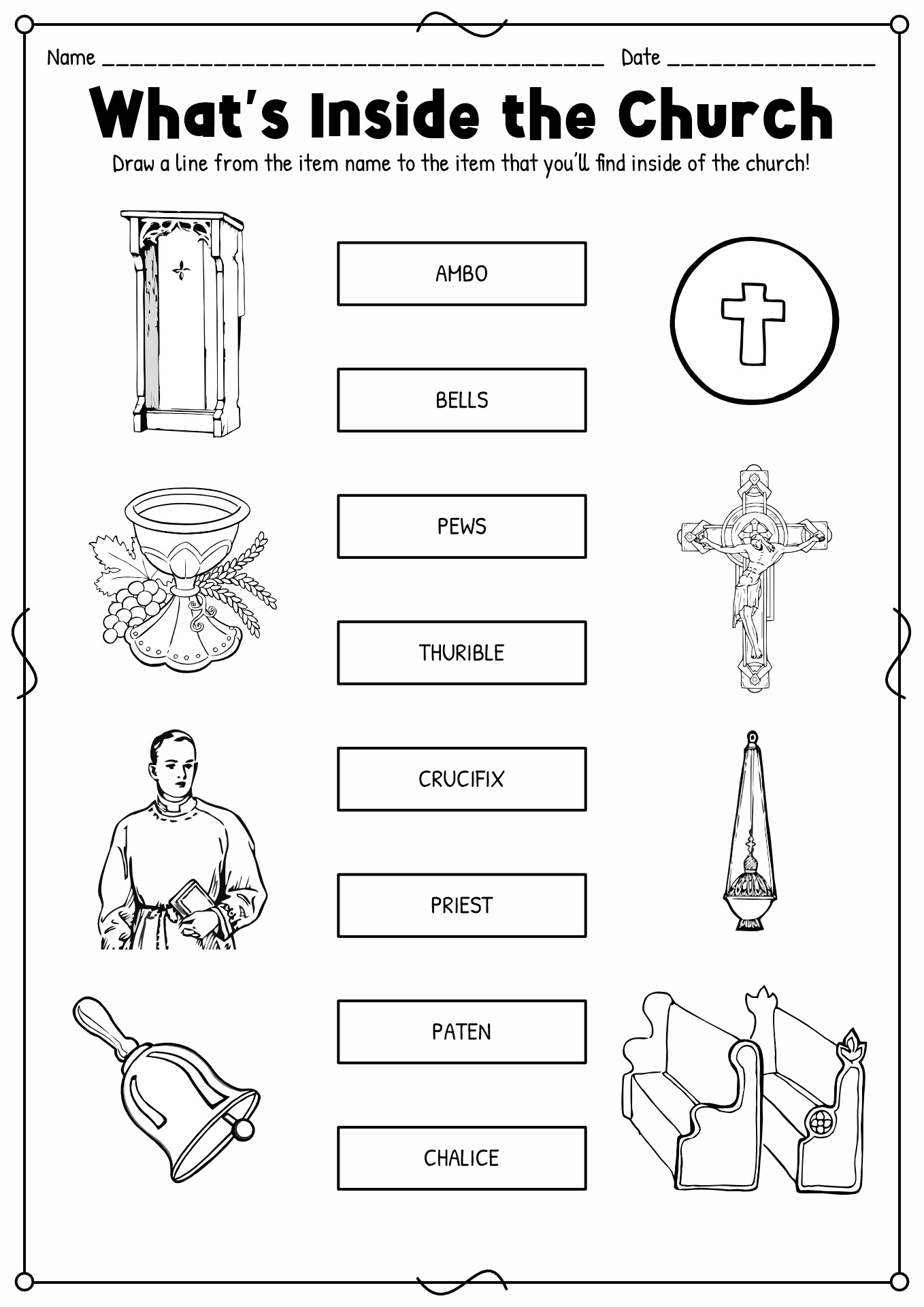 Catholic Spelling amp amp Vocabulary Words Church Worksheets Catholic Spelling amp amp Vocabulary Words Church Worksheets