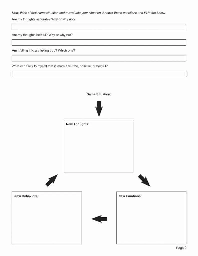 CBT Triangle Worksheet Editable Fillable Printable PDF CBT Triangle Worksheet Editable Fillable Printable PDF