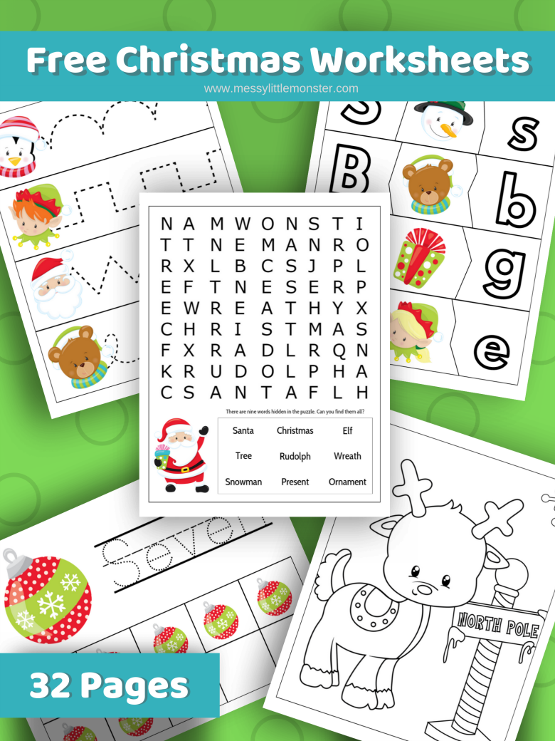 Christmas Printable Activities For Kids Messy Little Monster Christmas Printable Activities For Kids Messy Little Monster