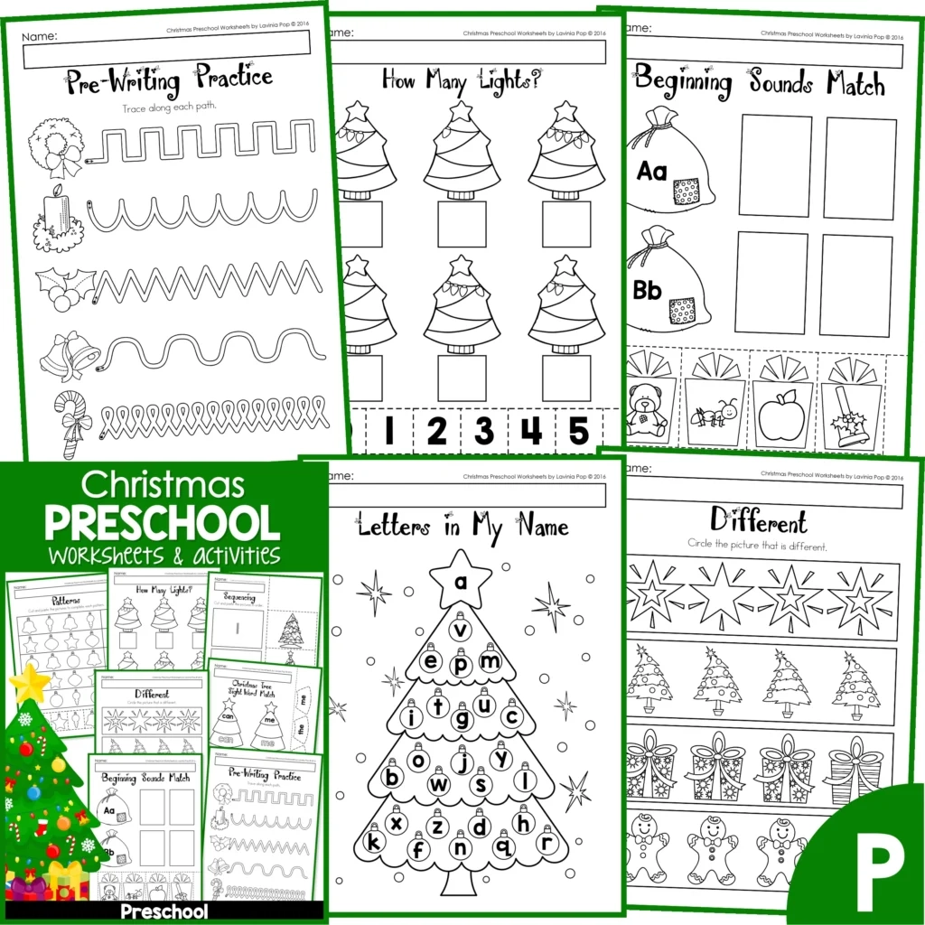 Free Printable Christmas Preschool Worksheets Free Printable Christmas Preschool Worksheets