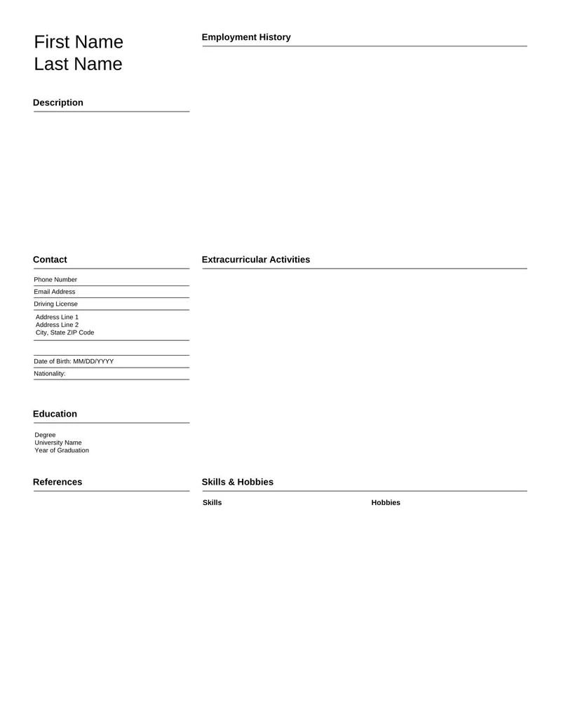 College Student Resume Template Fill And Sign With Lumin College Student Resume Template Fill And Sign With Lumin