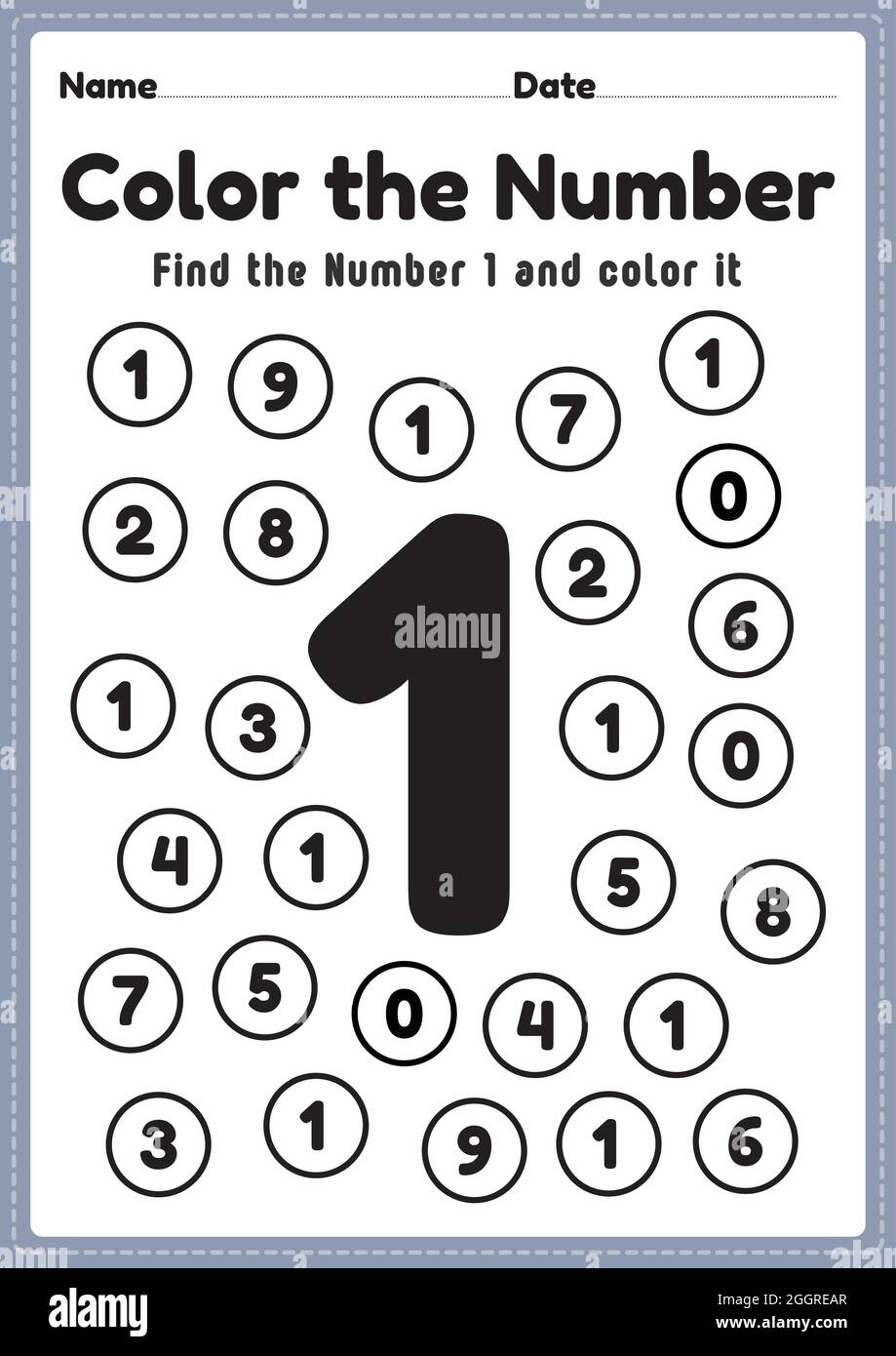 Printable Number Worksheets For Preschool Printable Number Worksheets For Preschool