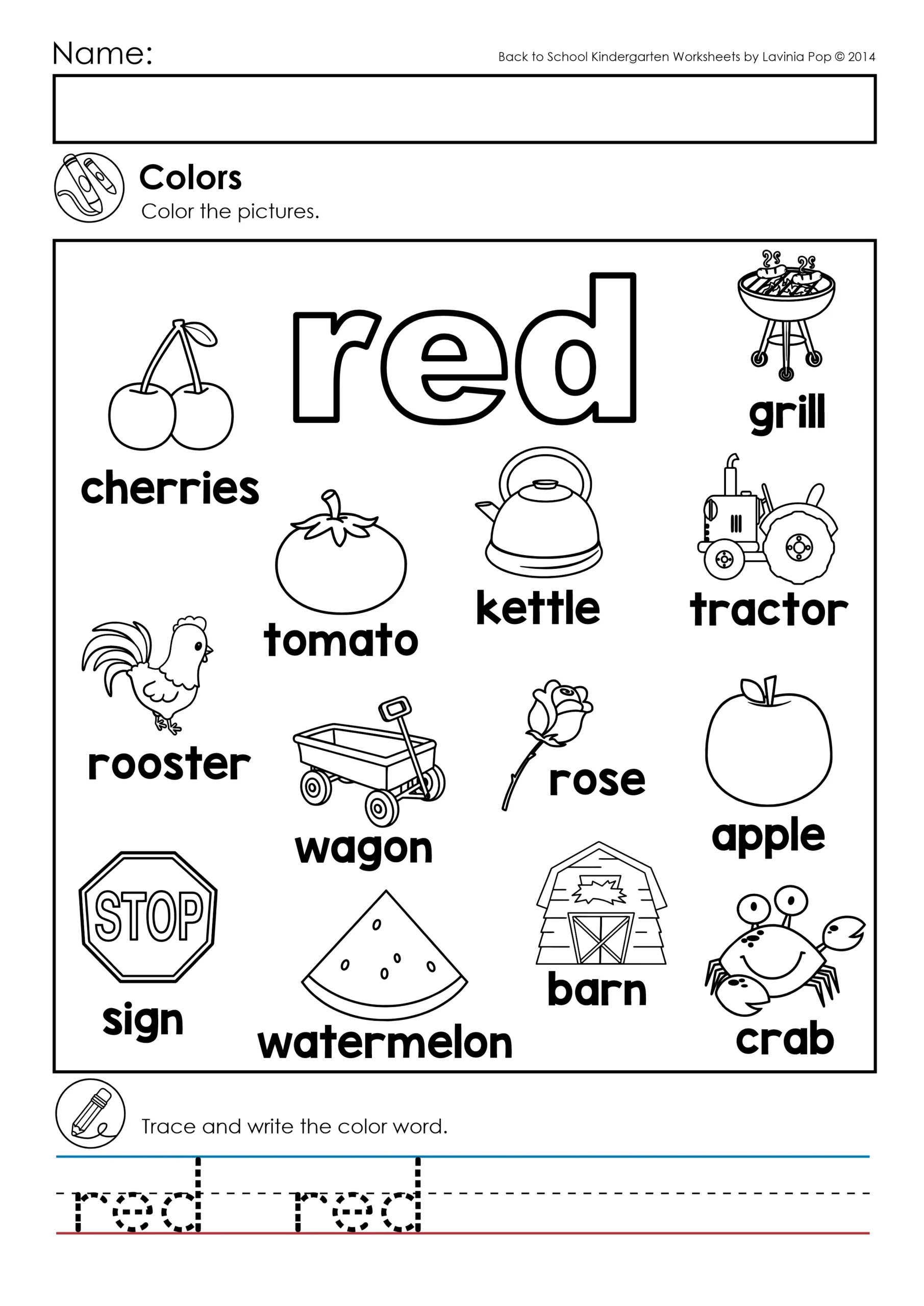 Colors Coloring Pages For Kindergarten Colors Coloring Pages For Kindergarten