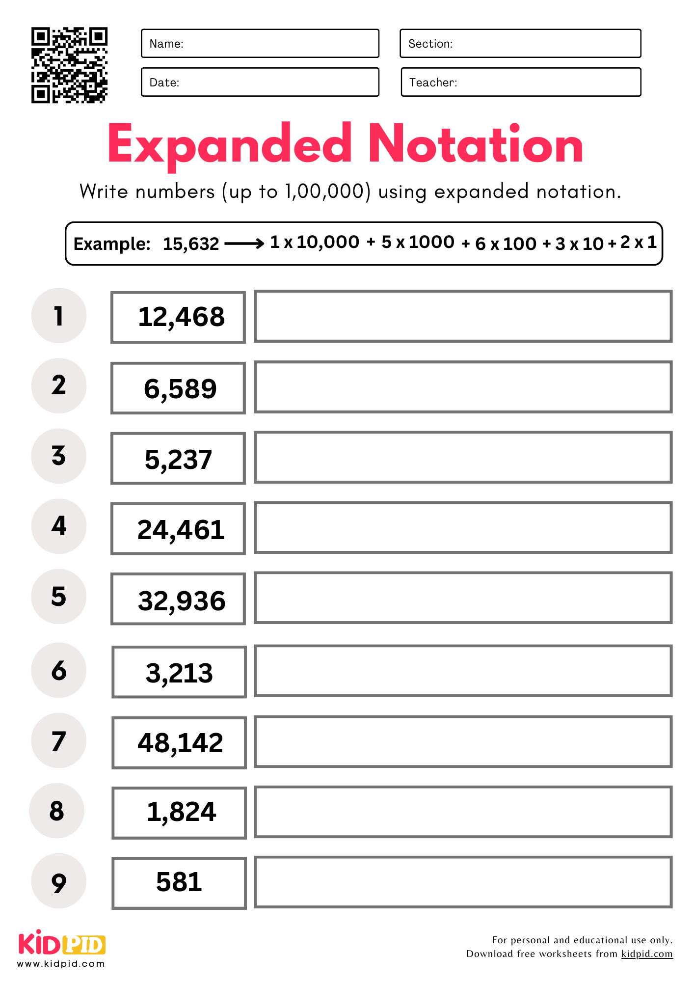 Convert Standard To Expanded Notation Place Value Worksheets For Convert Standard To Expanded Notation Place Value Worksheets For