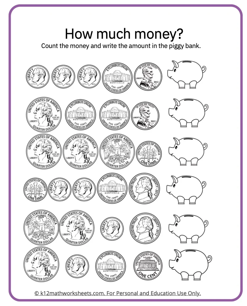 Kindergarten Money Worksheets Free Printable Kindergarten Money Worksheets Free Printable