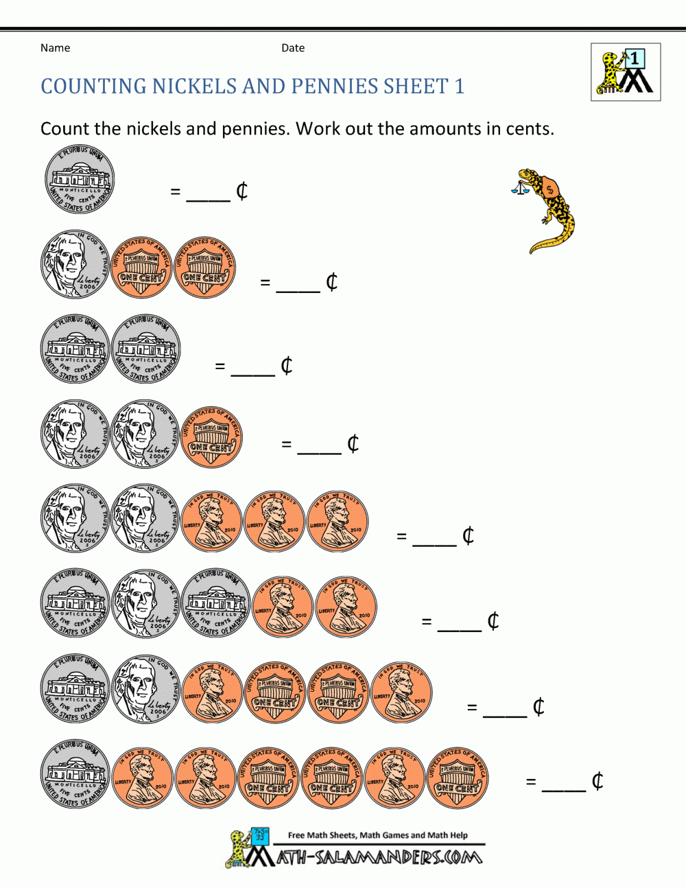 Counting Money Worksheets 1st Grade Counting Money Worksheets 1st Grade