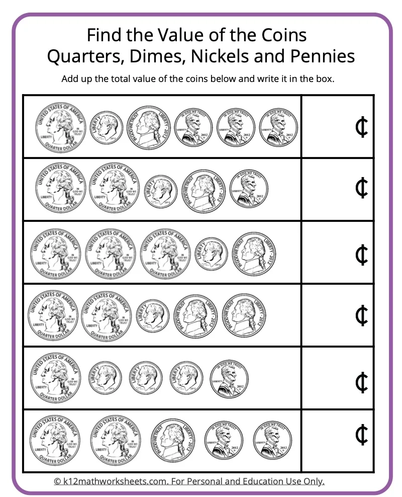 Counting Money Worksheets Counting Money Worksheets