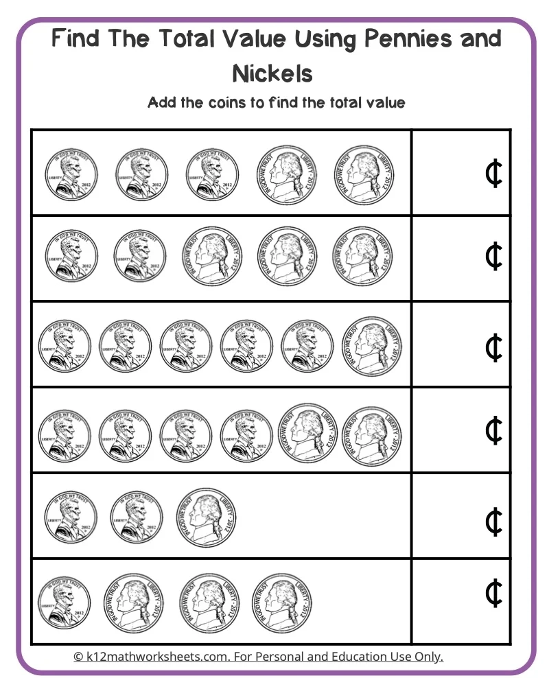 Counting Money Worksheets Counting Money Worksheets