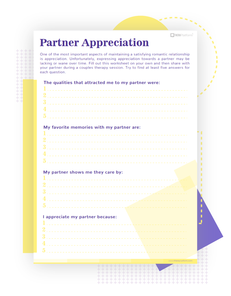 Couples Therapy Worksheets Couples Therapy Worksheets
