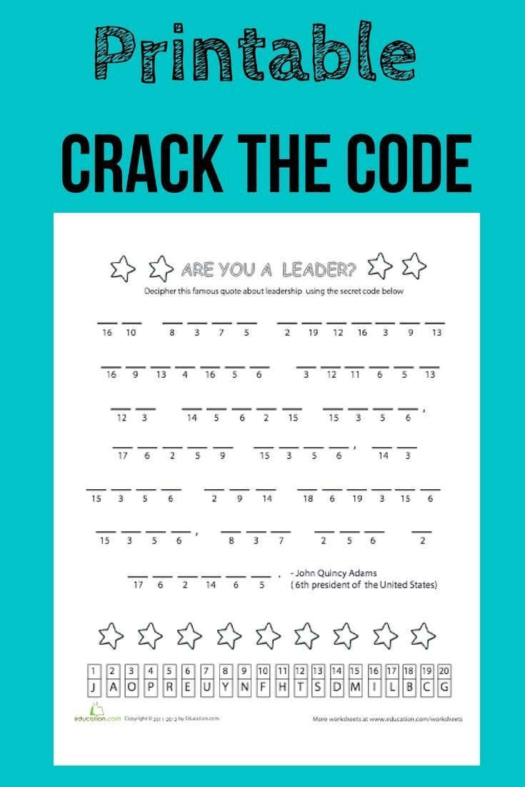 Free Printable Crack The Code Worksheet Pdf Free Printable Crack The Code Worksheet Pdf