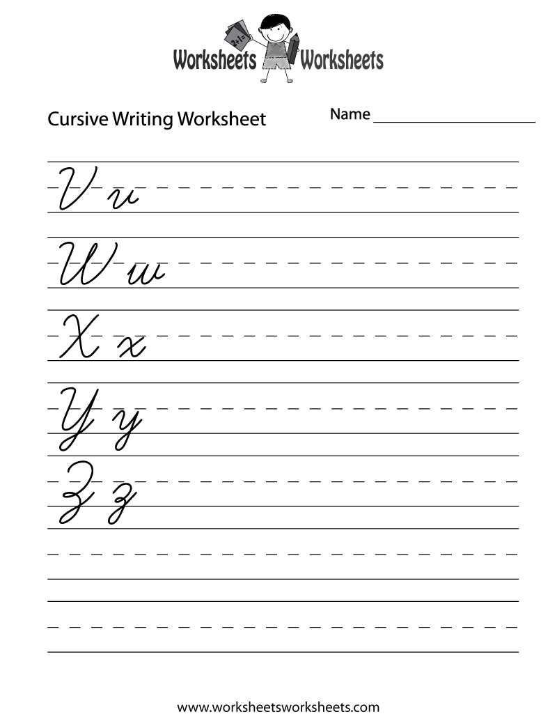 Free Printable Cursive Writing Worksheets Free Printable Cursive Writing Worksheets