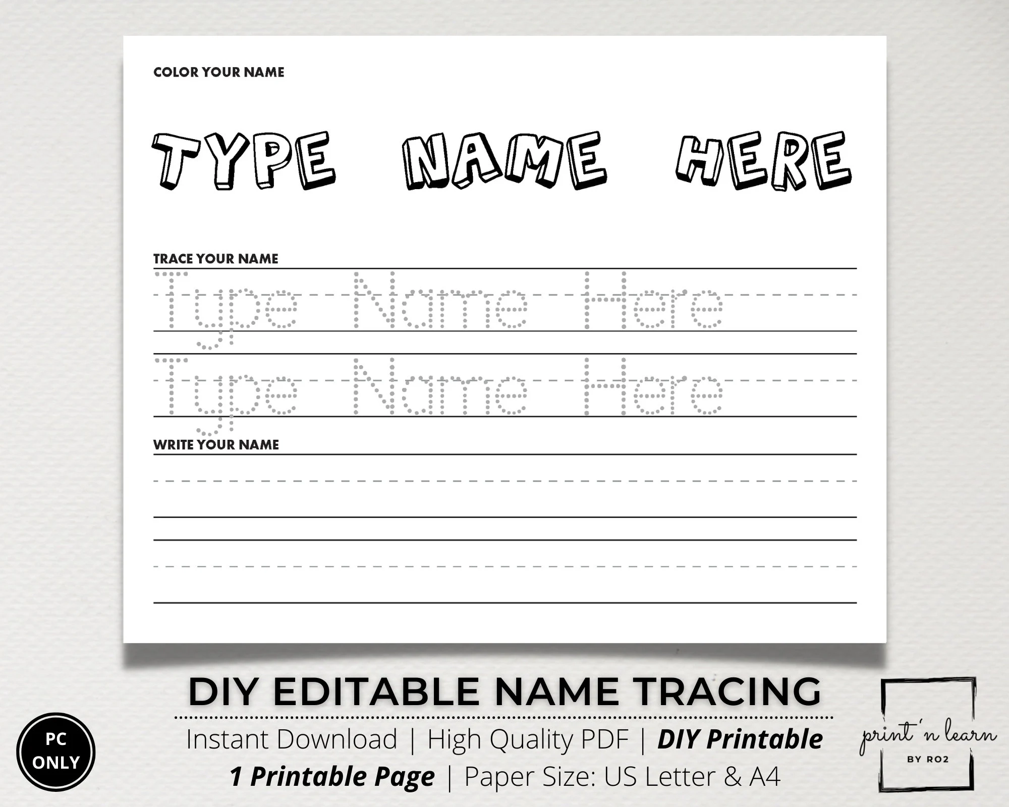 Custom Name Tracing Sheet Handwriting Practice Name Writing Custom Name Tracing Sheet Handwriting Practice Name Writing