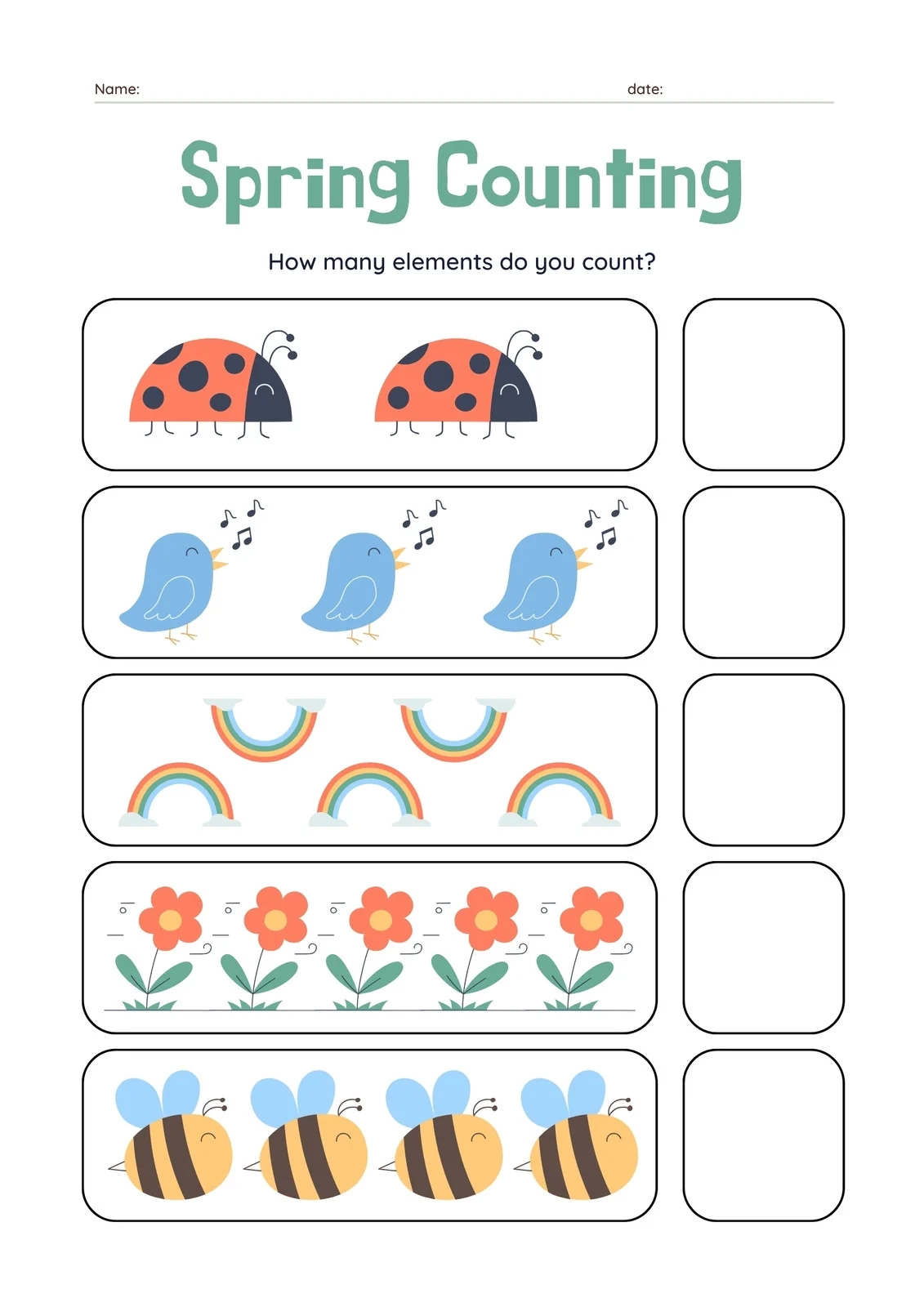 Custom Printable Spring Worksheet Templates Canva Custom Printable Spring Worksheet Templates Canva