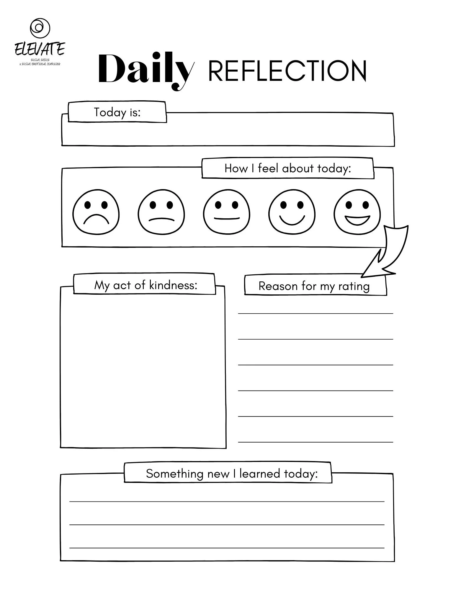 Daily Reflections And Feelings Check In Free Resources Elevate Daily Reflections And Feelings Check In Free Resources Elevate