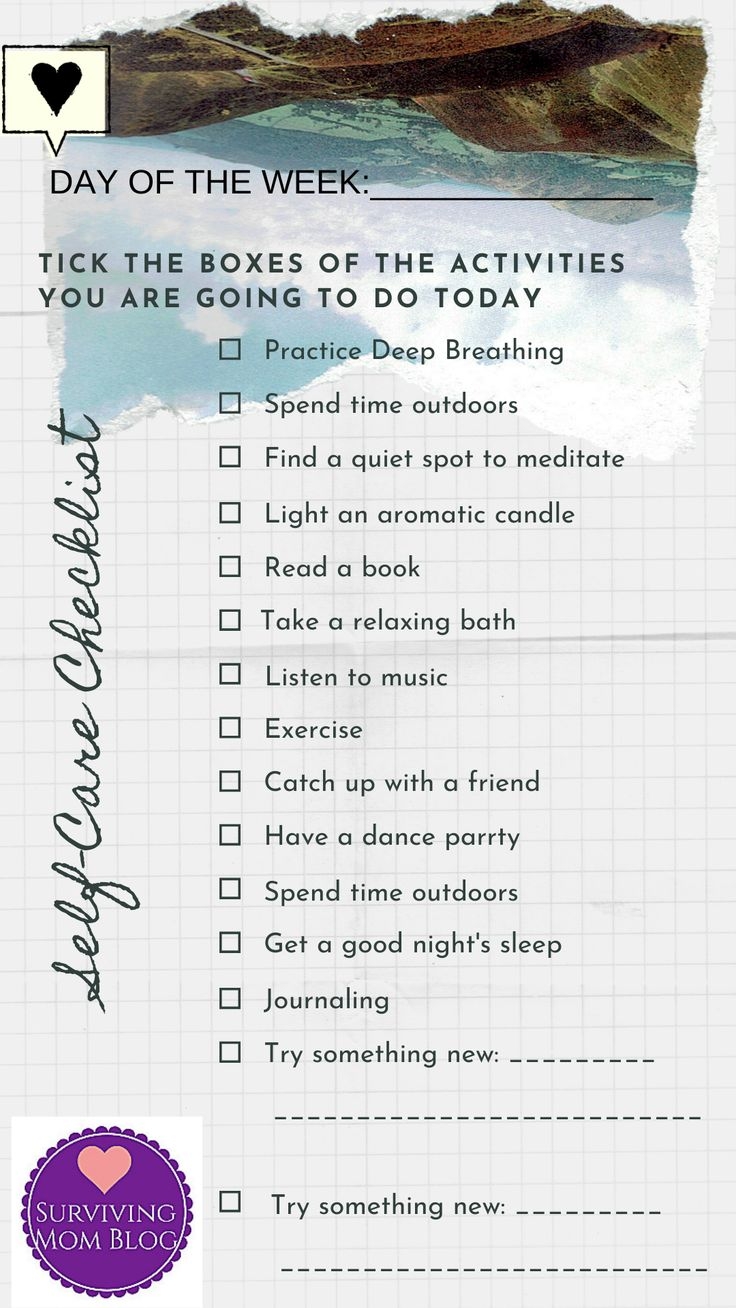 Free Printable Self-Care Worksheets Free Printable Self-Care Worksheets