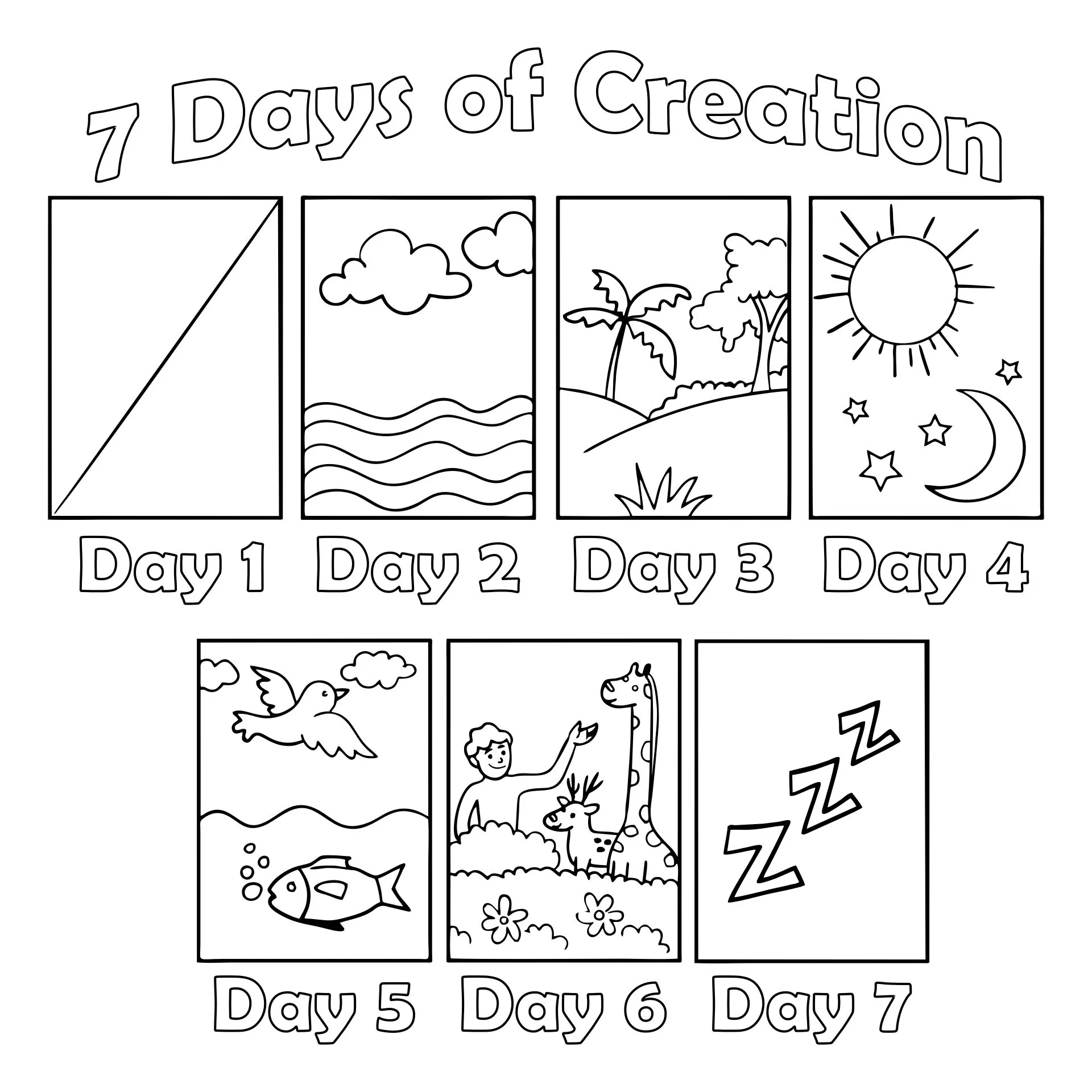 Free Printable Creation Worksheets