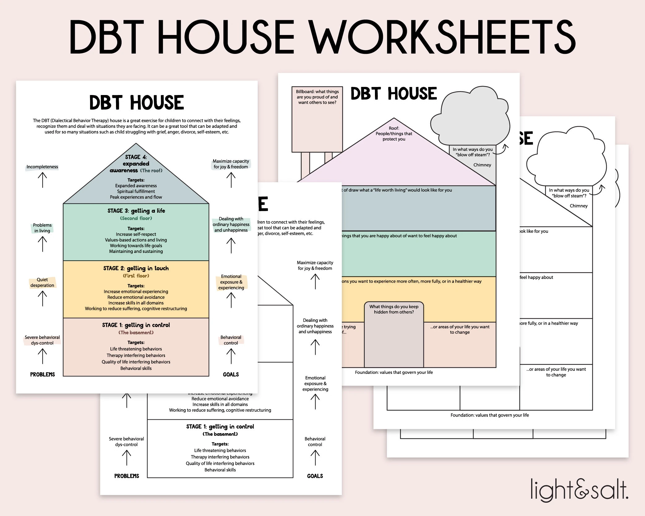 Printable Dbt House Worksheet Printable Dbt House Worksheet
