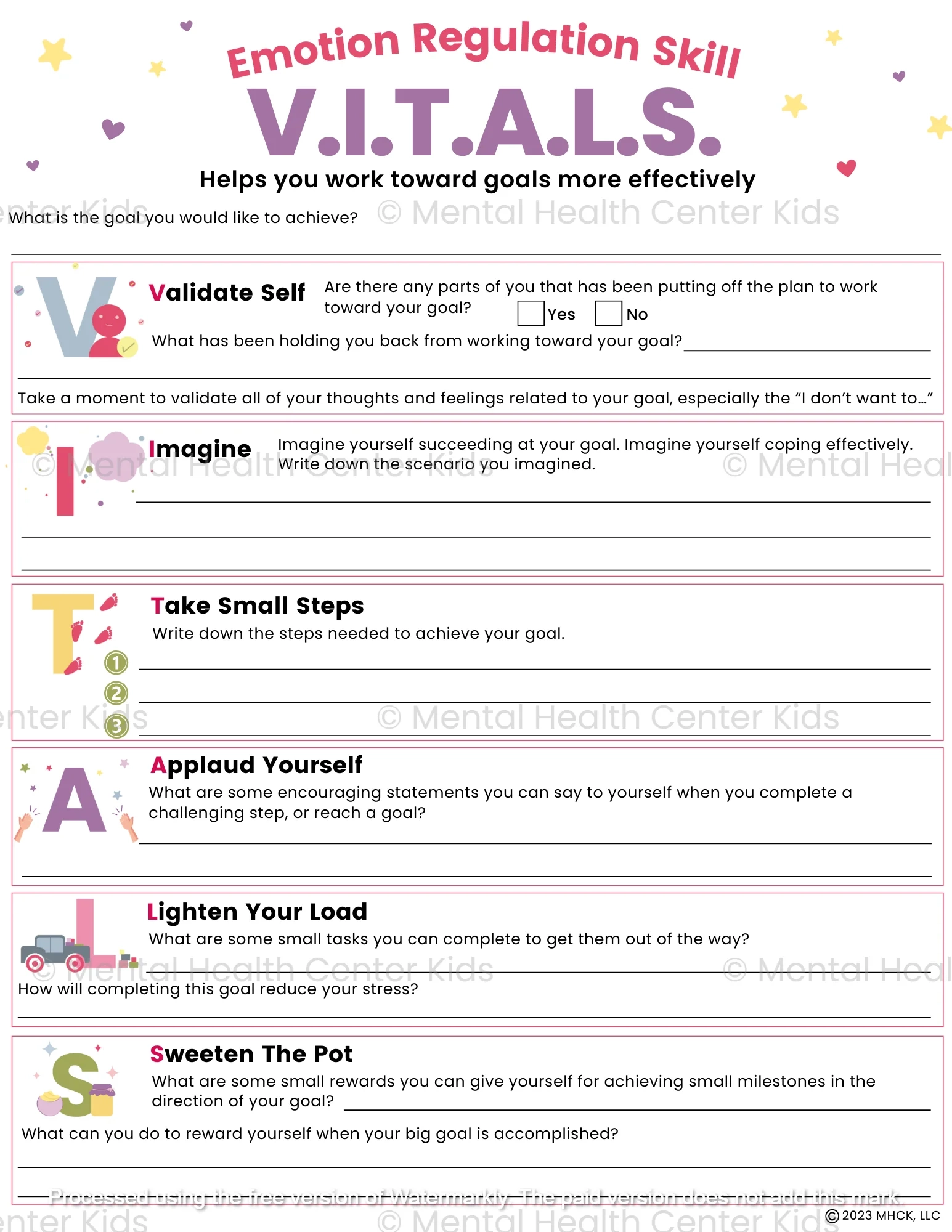 DBT VITALS Worksheet DBT VITALS Worksheet