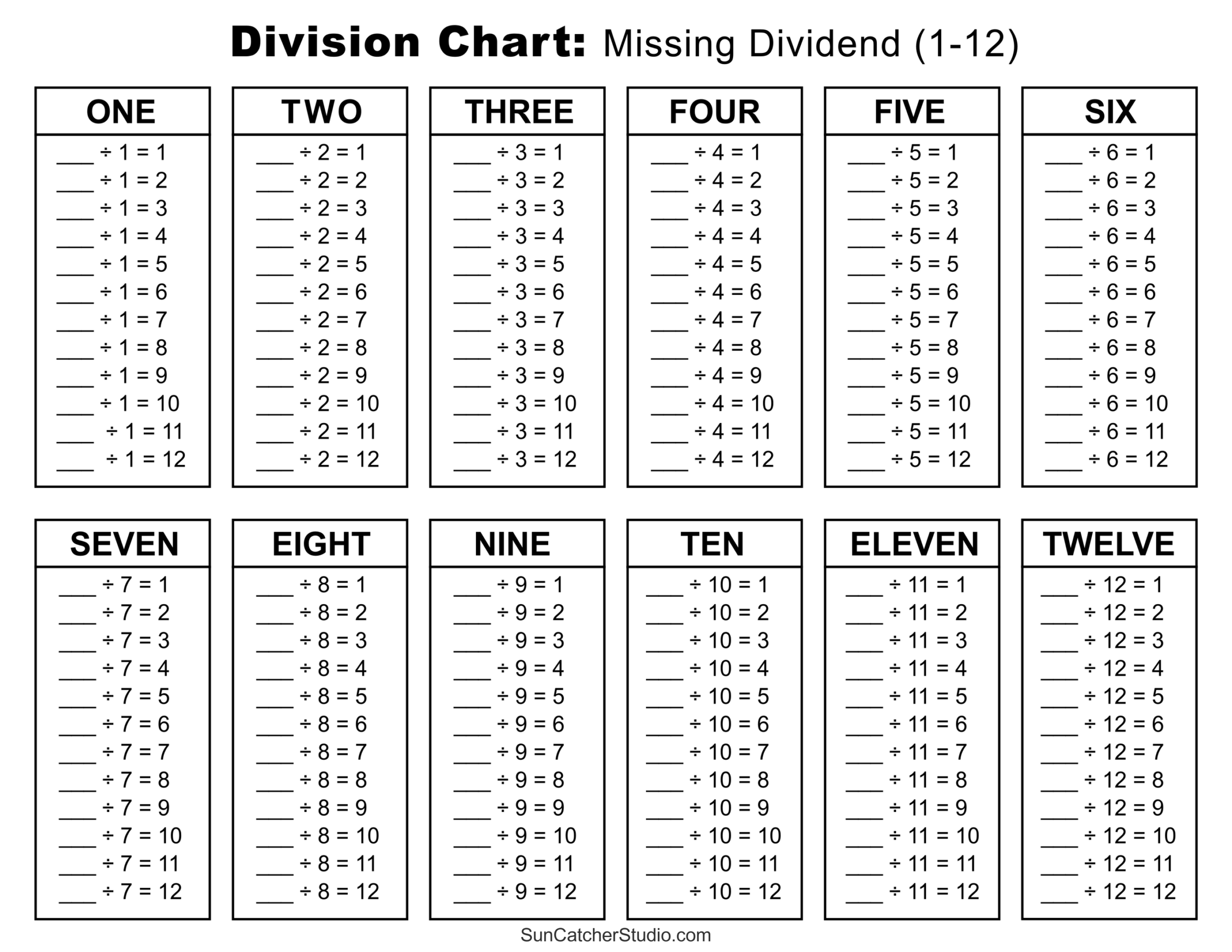 Free Printable Worksheets Division Free Printable Worksheets Division