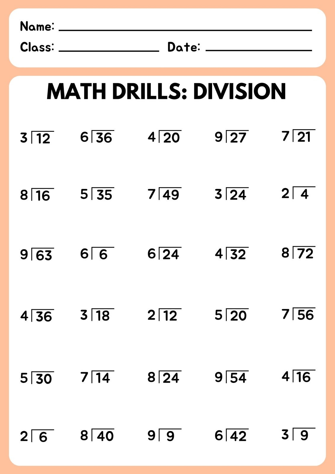 Division Worksheets amp amp Problems Free Printable Math Drills Division Worksheets amp amp Problems Free Printable Math Drills