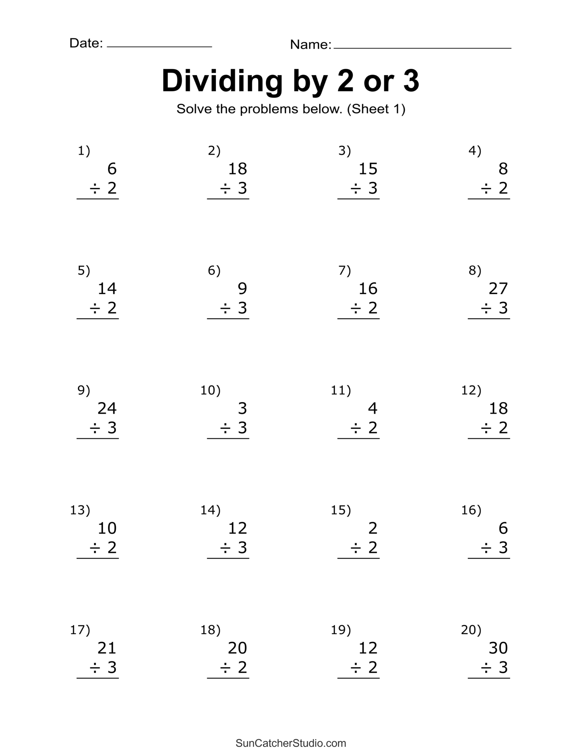 Division Worksheets amp Problems Free Printable Math Drills Free Division Worksheets amp Problems Free Printable Math Drills Free