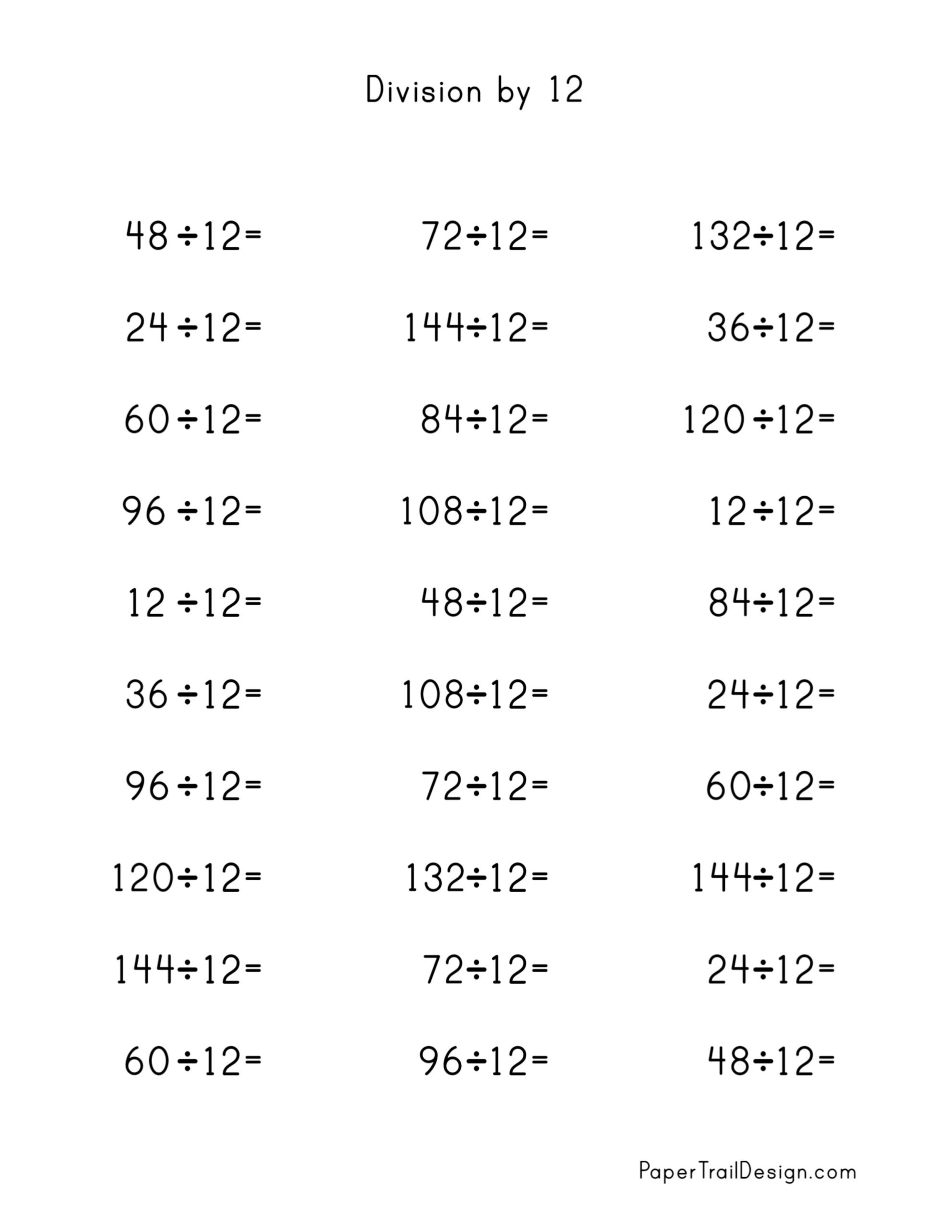 Free Printable Division Worksheets Free Printable Division Worksheets