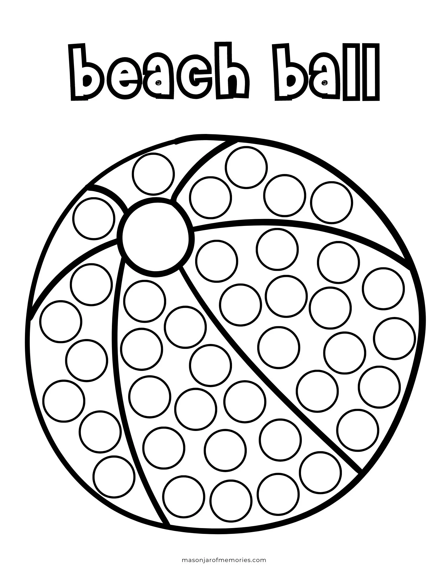 Dot Marker Sommer Malseiten Strand Bingo Dauber Printables PDF Dot Marker Sommer Malseiten Strand Bingo Dauber Printables PDF