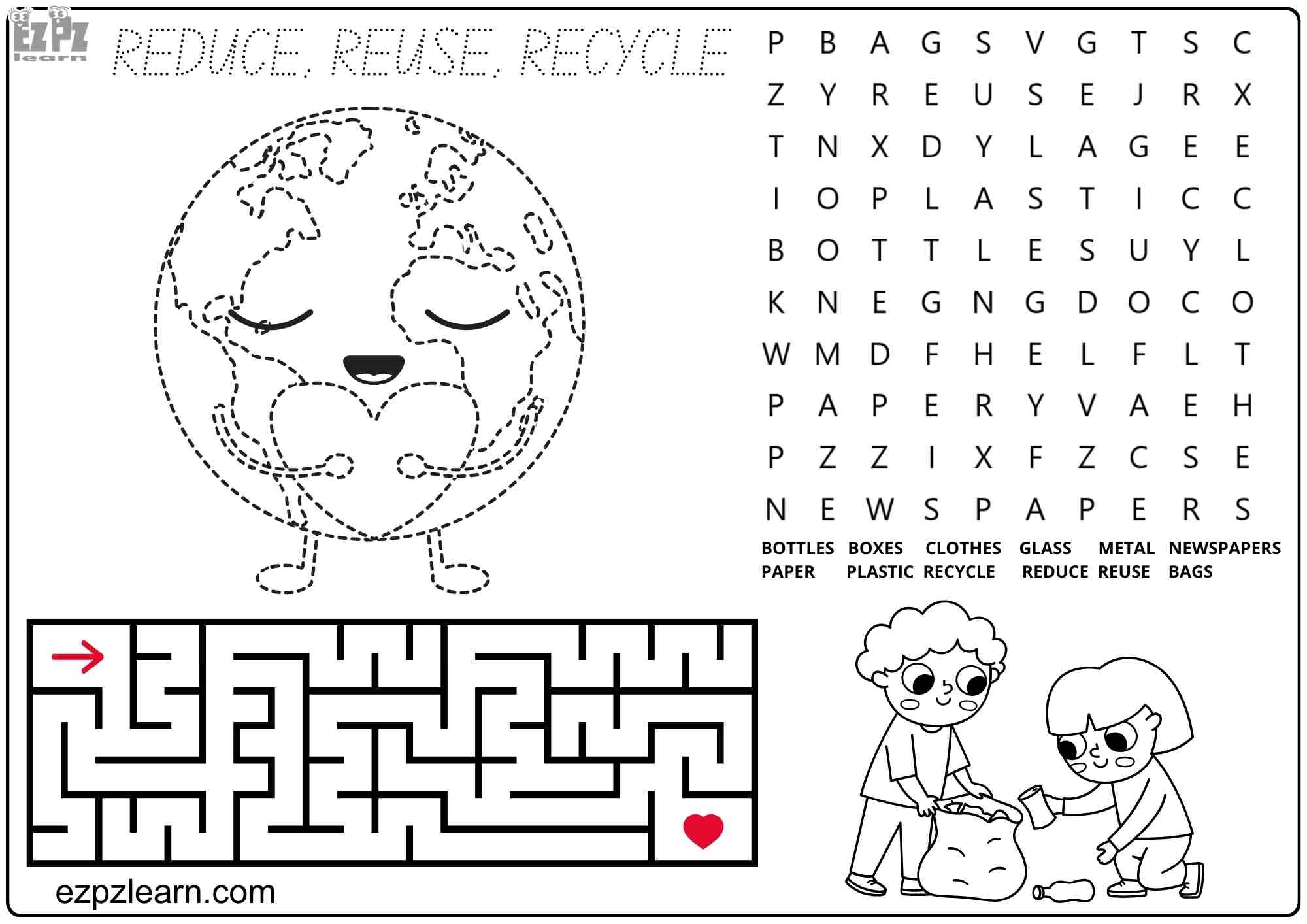 Earth Day Reduce Reuse And Recycle Ezpzlearn Earth Day Reduce Reuse And Recycle Ezpzlearn