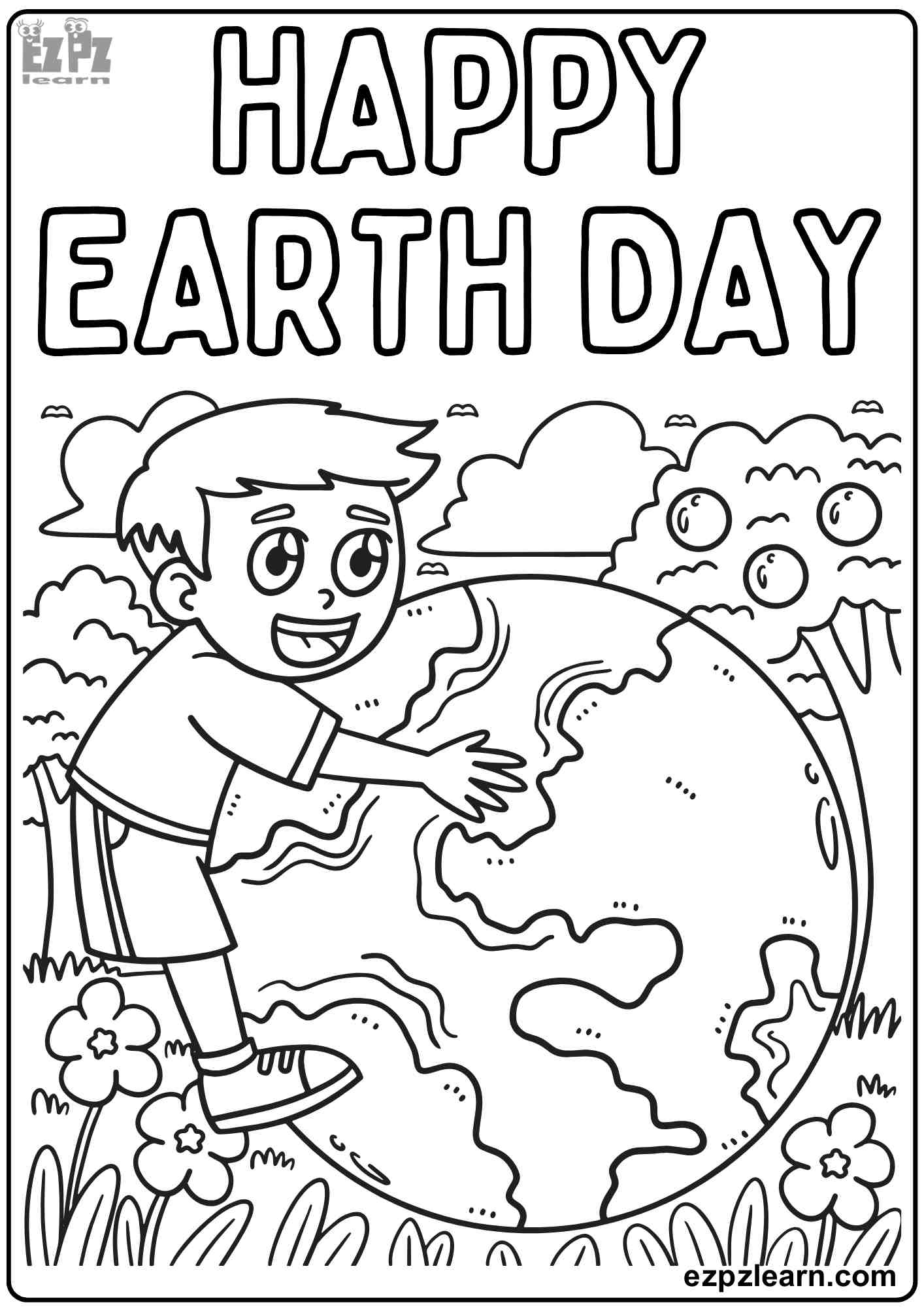 Earth Day Save The Earth Coloring Activity For Kids Free Printable Earth Day Save The Earth Coloring Activity For Kids Free Printable