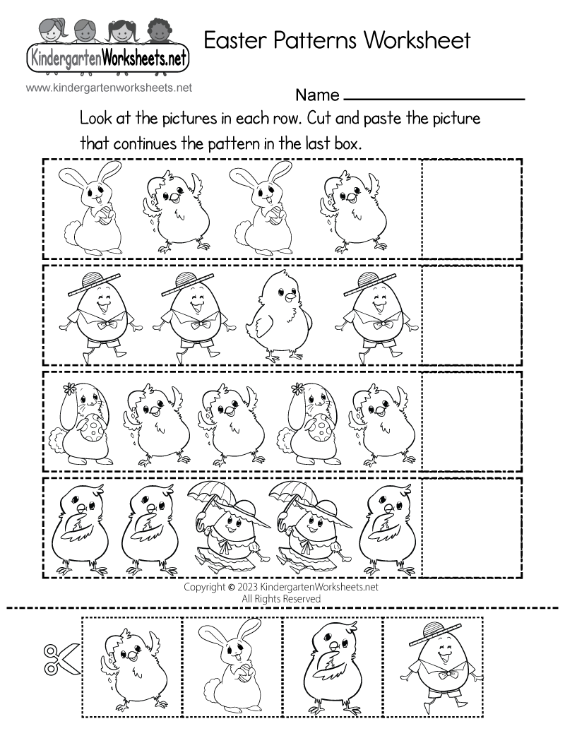 Free Printable Pattern Worksheets