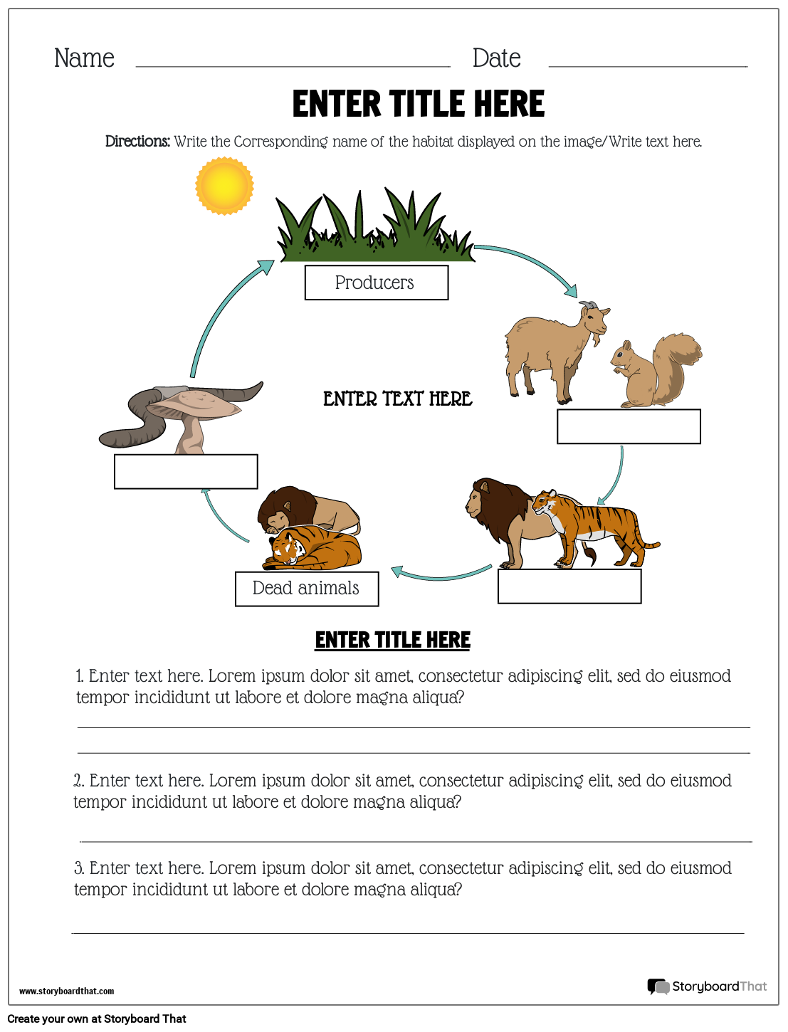 Ecosystems Worksheets Free amp Printable By Storyboard That Ecosystems Worksheets Free amp Printable By Storyboard That