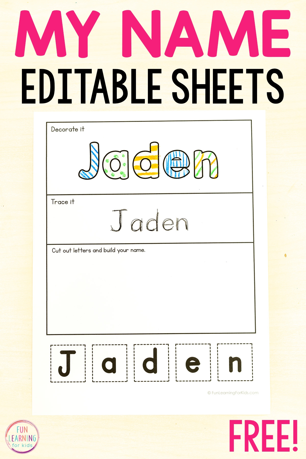 Editable Cut And Paste Build Your Name Worksheets Editable Cut And Paste Build Your Name Worksheets