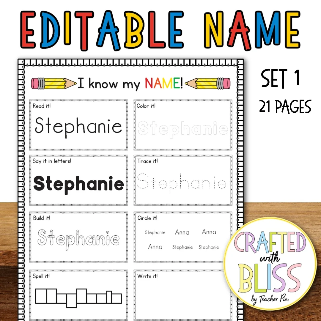 Printable Name Practice Worksheets